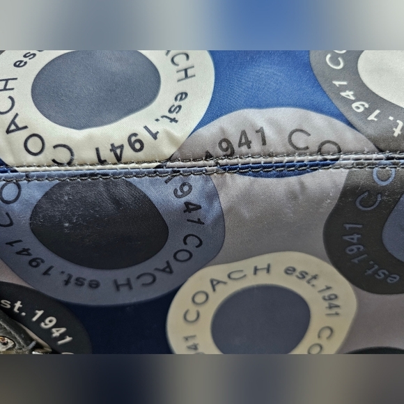 Coach Rare Alexanda Satchel Handbag, Circular Logo Print, Like New! - Picture 7 of 9